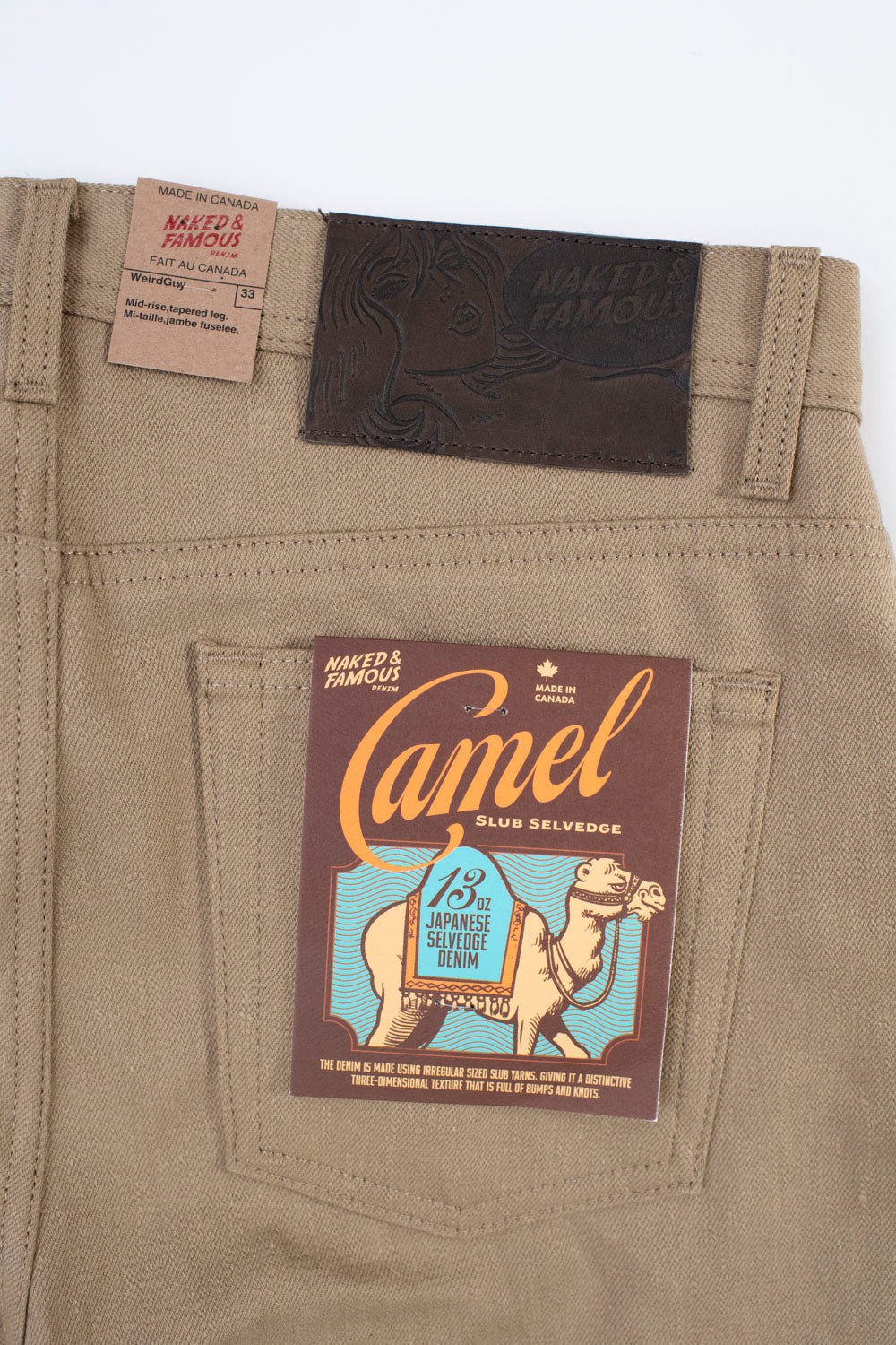 13oz - Camel Slub Selvedge - Weird Guy