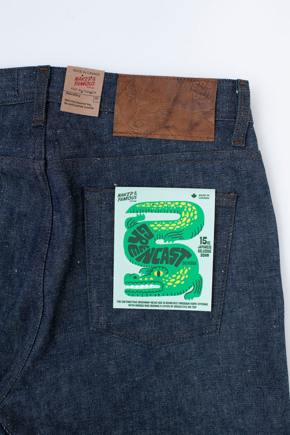 15oz - Greencast Slub Selvedge - Weird Guy