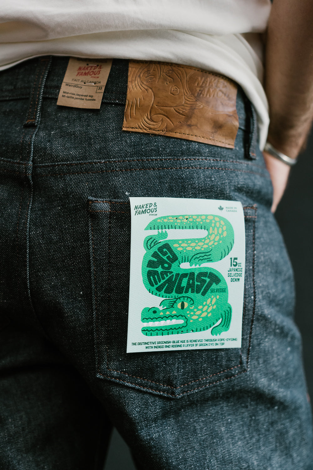 15oz - Greencast Slub Selvedge - Weird Guy