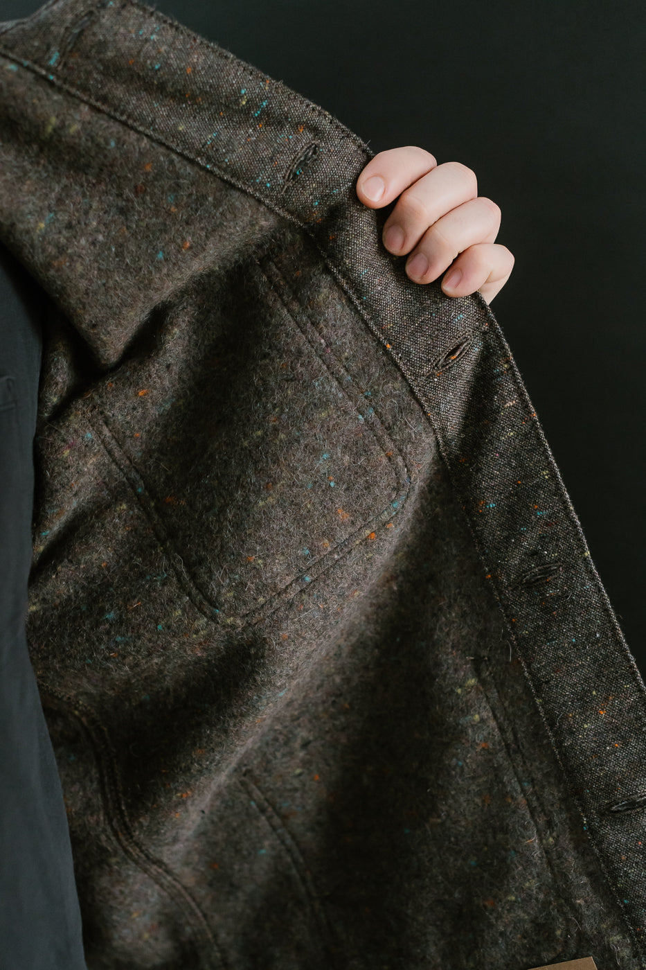 Wool Blend Multi-Nep Chore Coat - Brown