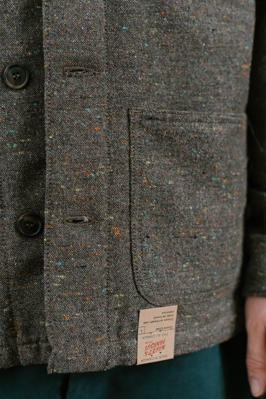 Wool Blend Multi-Nep Chore Coat - Brown