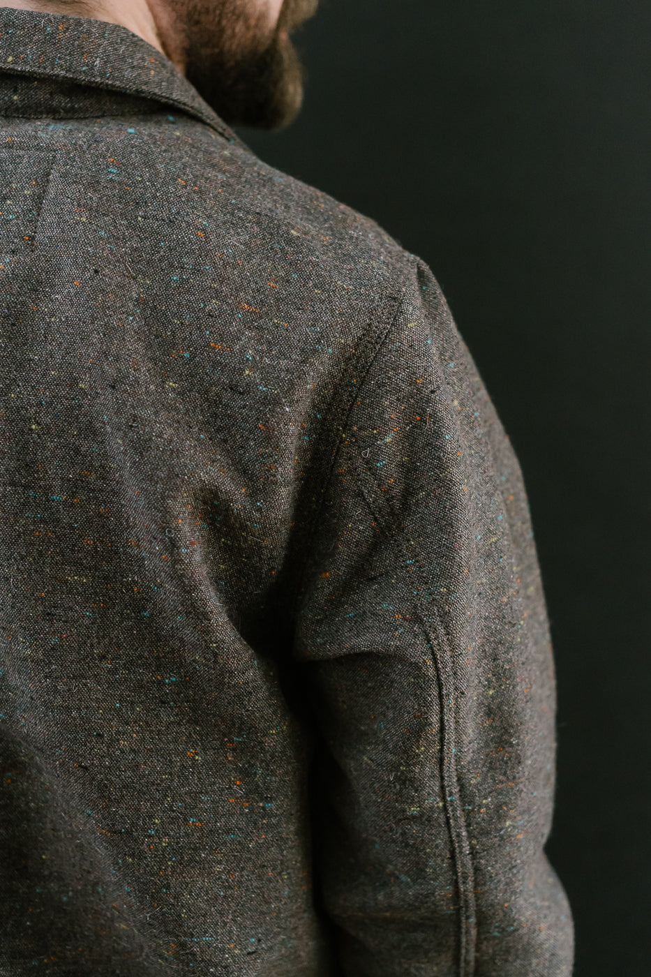 Wool Blend Multi-Nep Chore Coat - Brown