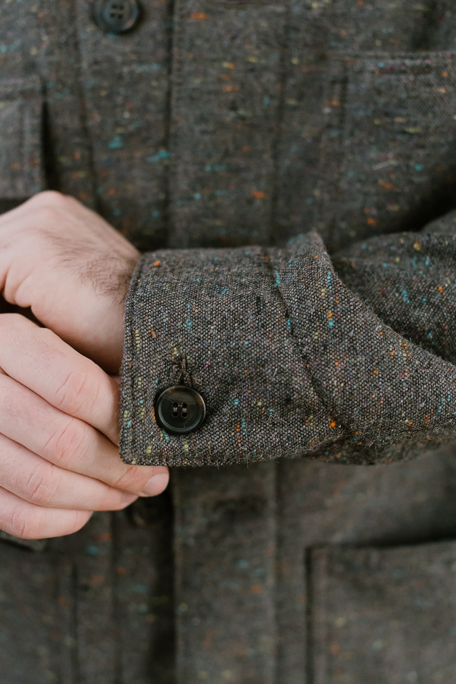 Wool Blend Multi-Nep Chore Coat - Brown