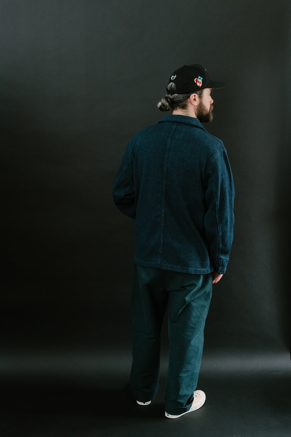 Yagasuri Denim Chore Coat - Indigo