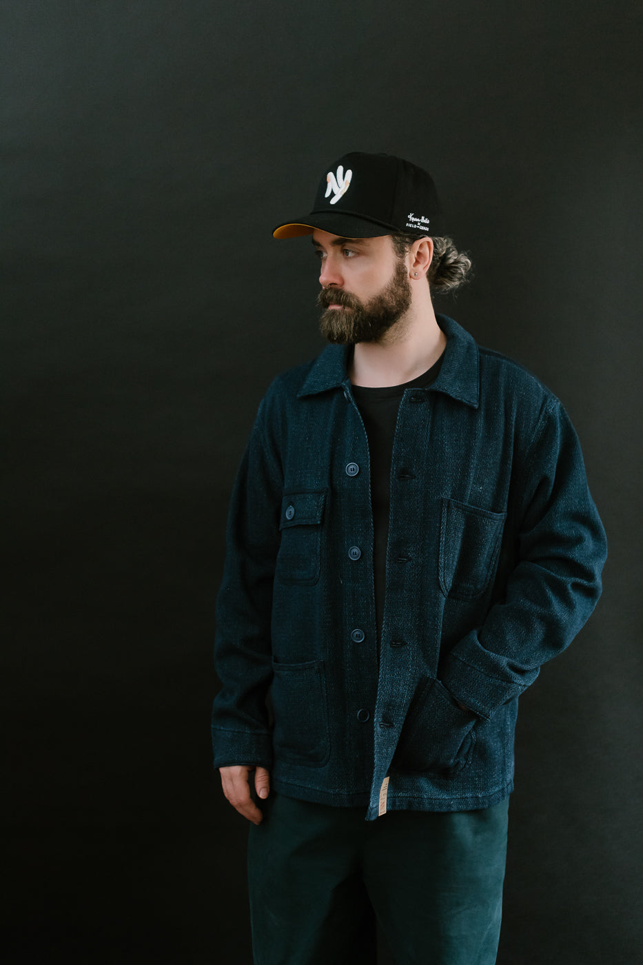 Yagasuri Denim Chore Coat - Indigo