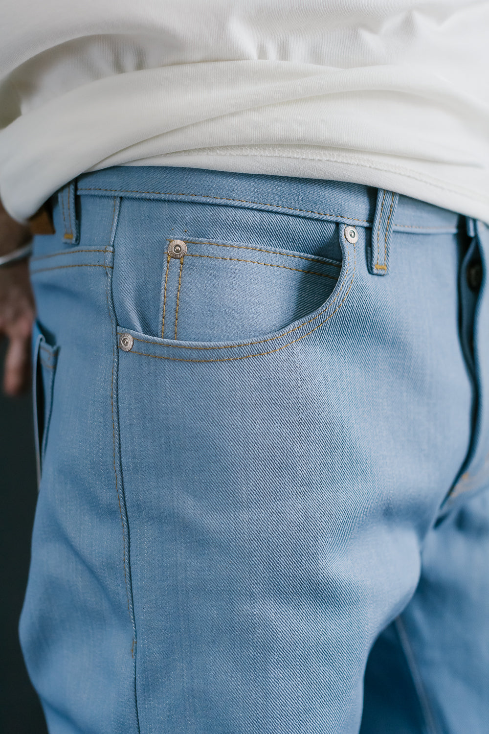 13.75oz - Sky Blue Edition Left Hand Twill Selvedge - Super Guy