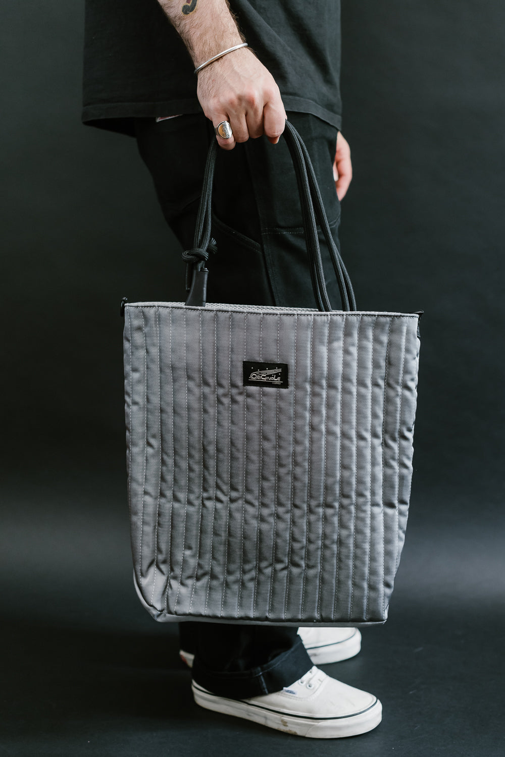 OGL-ORI-MILLIE-UTIL-SIL - OGL Originale Tech Material Millie Utility Tote Bag - Silver