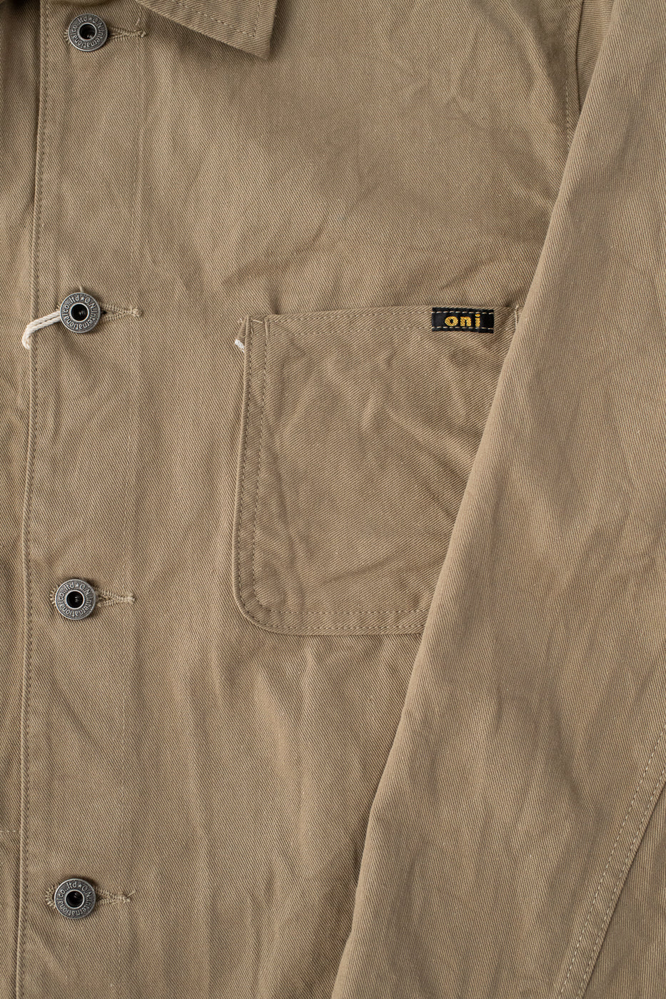 03501-SVC-KHB - 9.5oz Selvedge Chino Coverall - Khaki