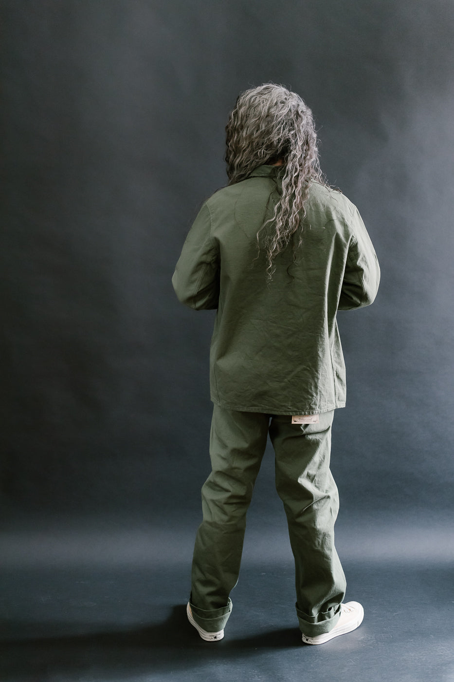 03501-SVC-LOL- 9.5oz Selvedge Chino Coverall - Light Olive