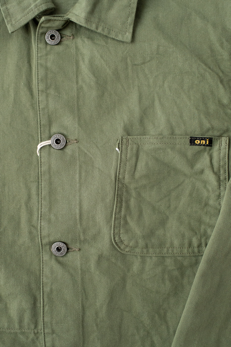 03501-SVC-LOL- 9.5oz Selvedge Chino Coverall - Light Olive