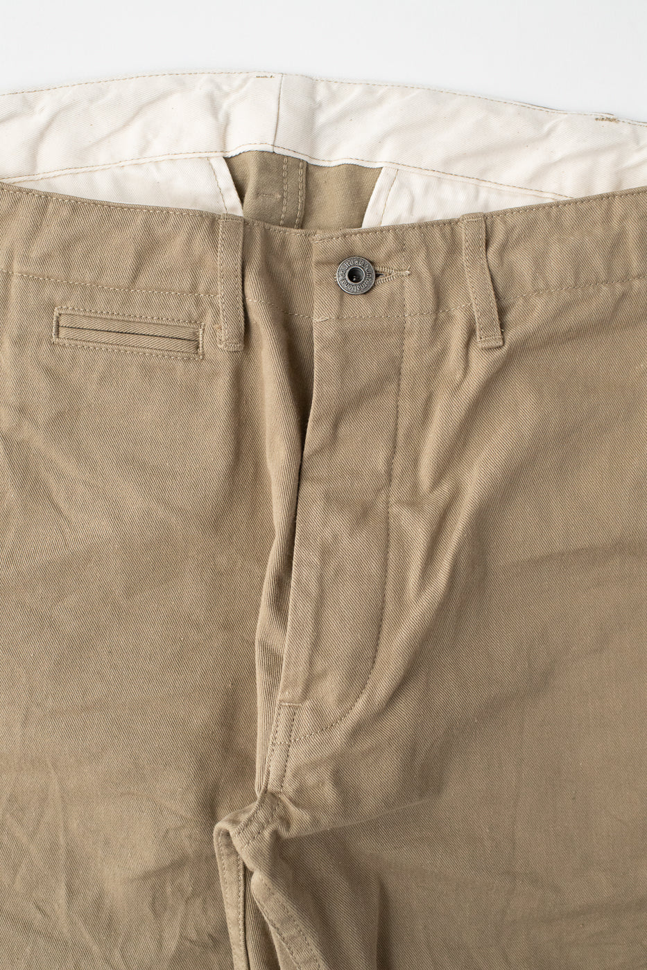 737-SVC-KHB - 9.5oz Selvedge Chino Trouser Khaki - Relaxed Straight