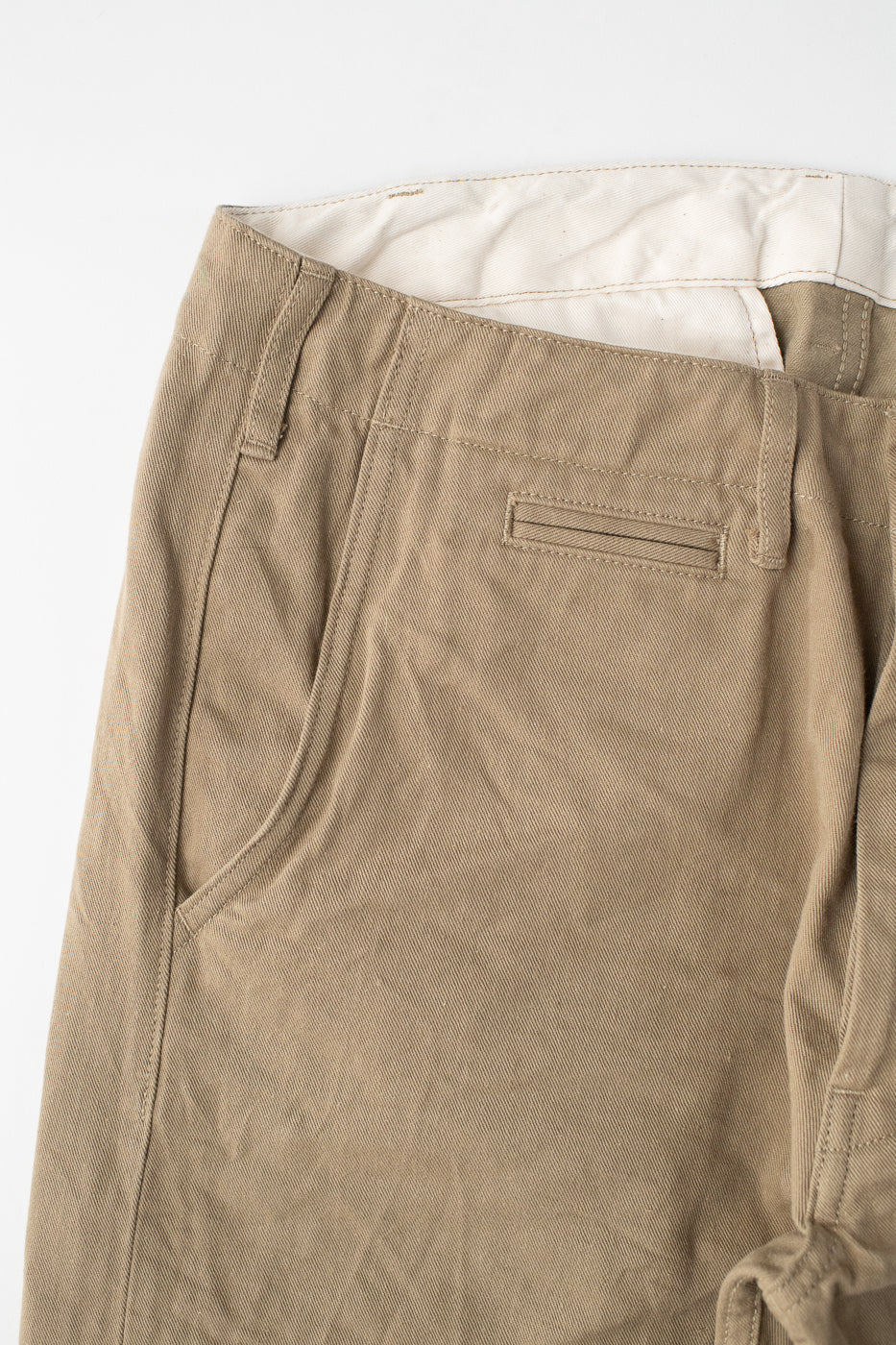 737-SVC-KHB - 9.5oz Selvedge Chino Trouser Khaki - Relaxed Straight