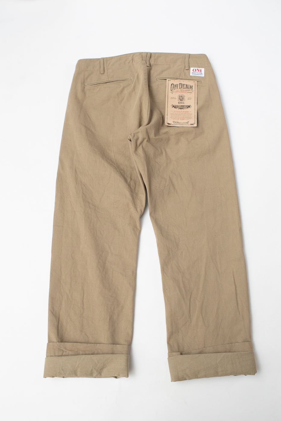 737-SVC-KHB - 9.5oz Selvedge Chino Trouser Khaki - Relaxed Straight