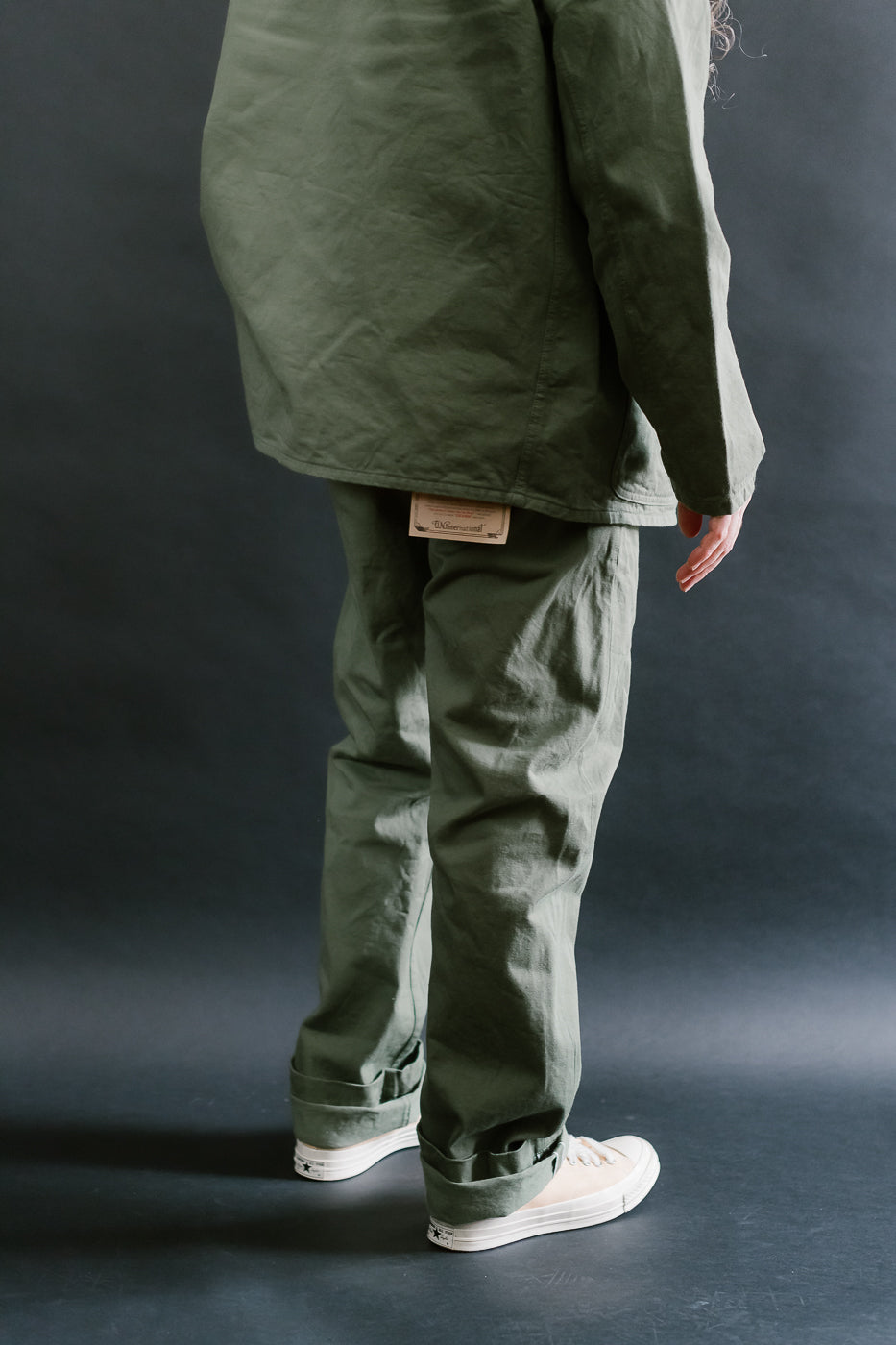 737-SVC-LOL - 9.5oz Selvedge Chino Trouser Light Olive - Relaxed Straight