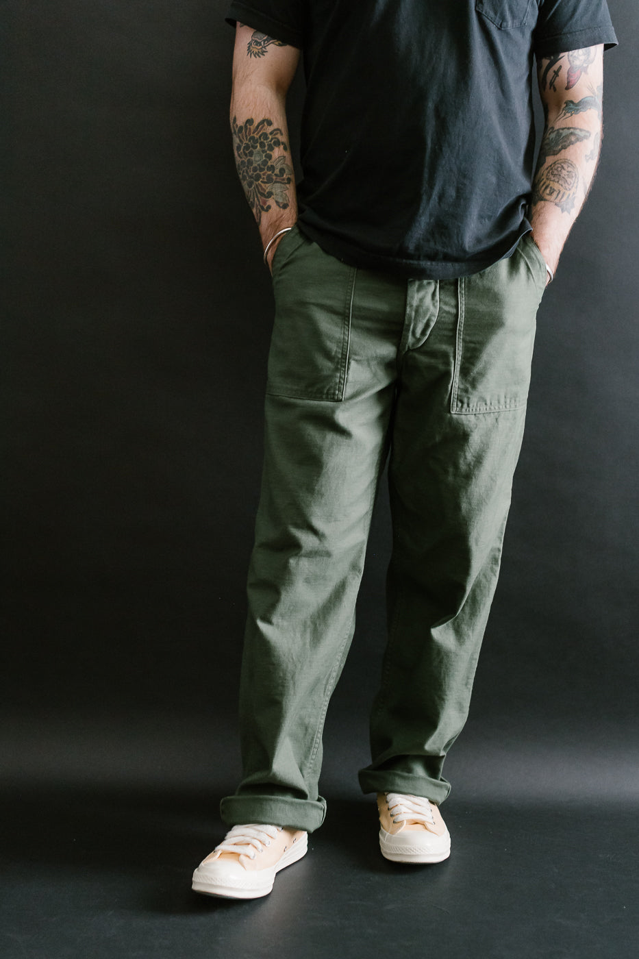 01-5002-16 - Fatigue Pants Reverse Sateen - Standard Fit - Olive