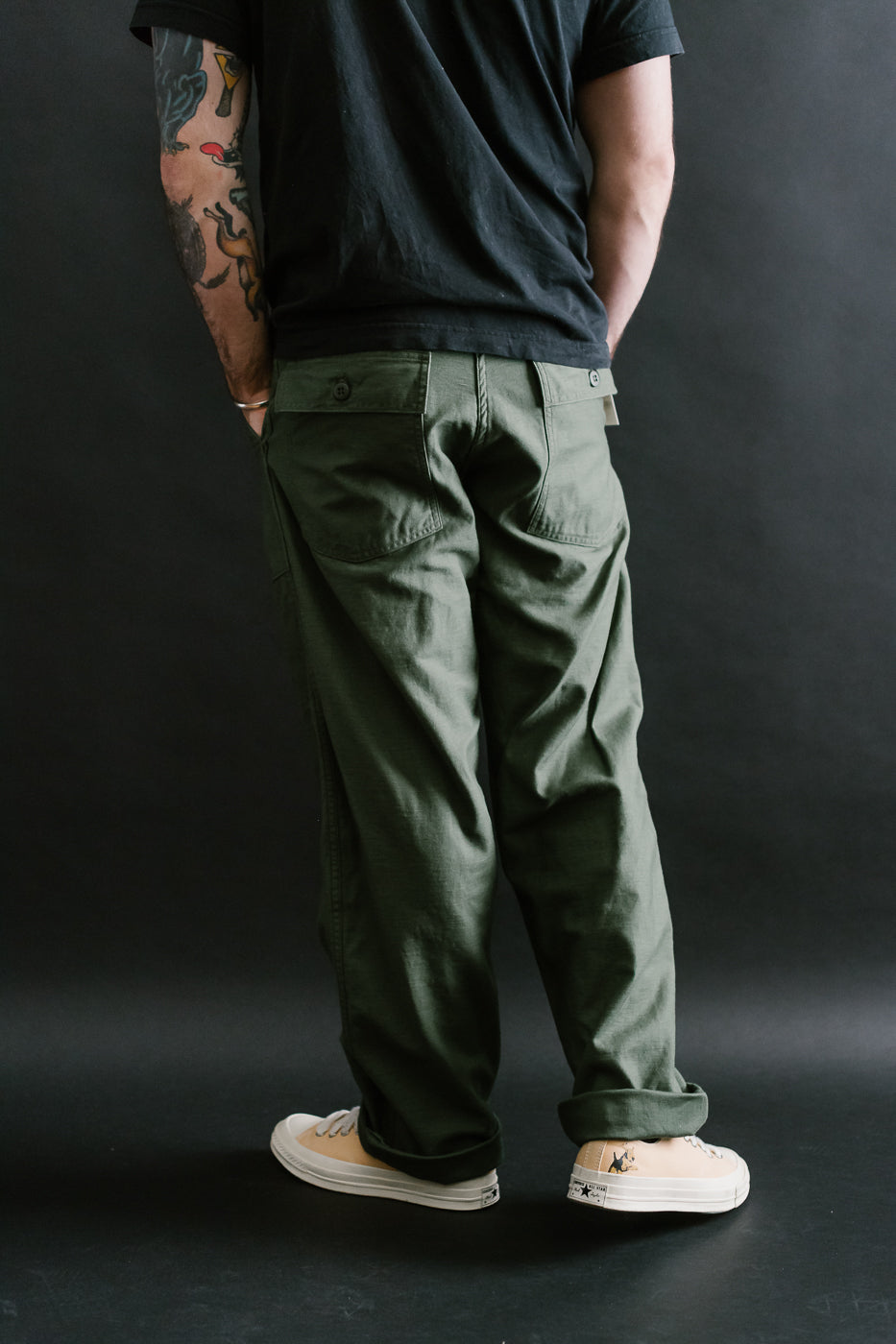 01-5002-16 - Fatigue Pants Reverse Sateen - Standard Fit - Olive