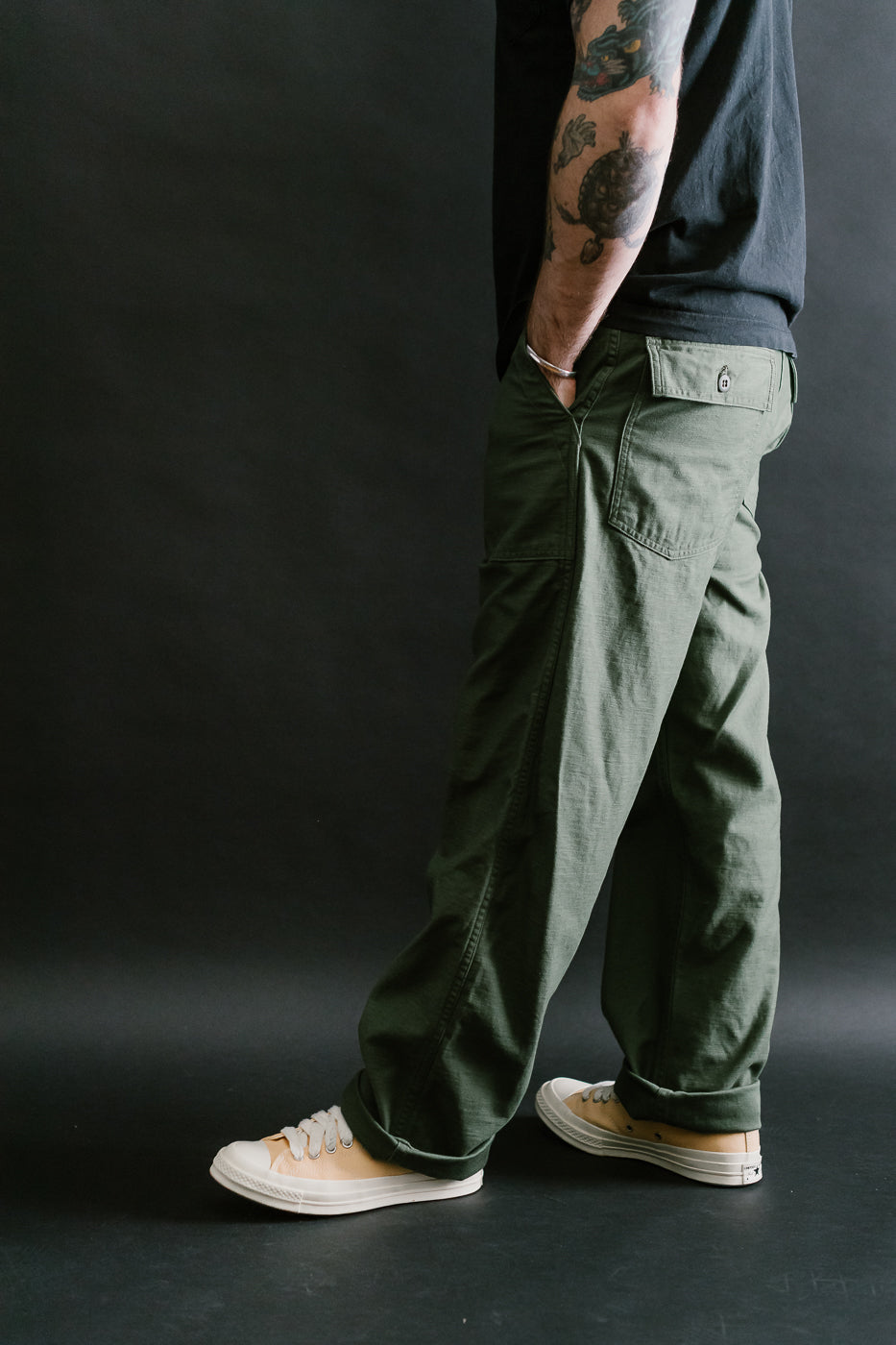 01-5002-16 - Fatigue Pants Reverse Sateen - Standard Fit - Olive