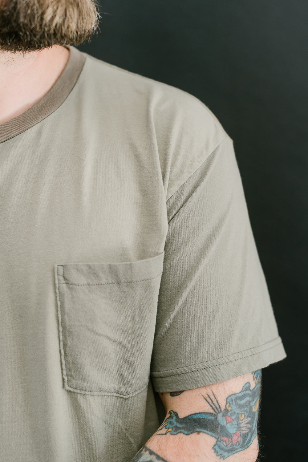 01-0024-76 - 4-Tone Pocket T-Shirt - Army Green