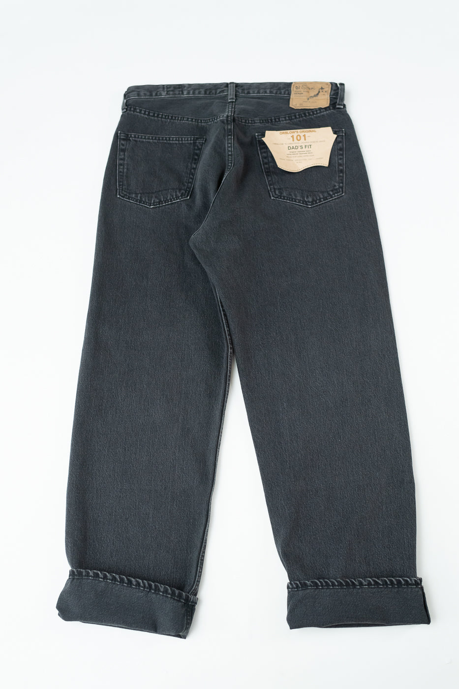 01-1010W-161S - 101 - Dad's Fit Denim - Remake Black Stone