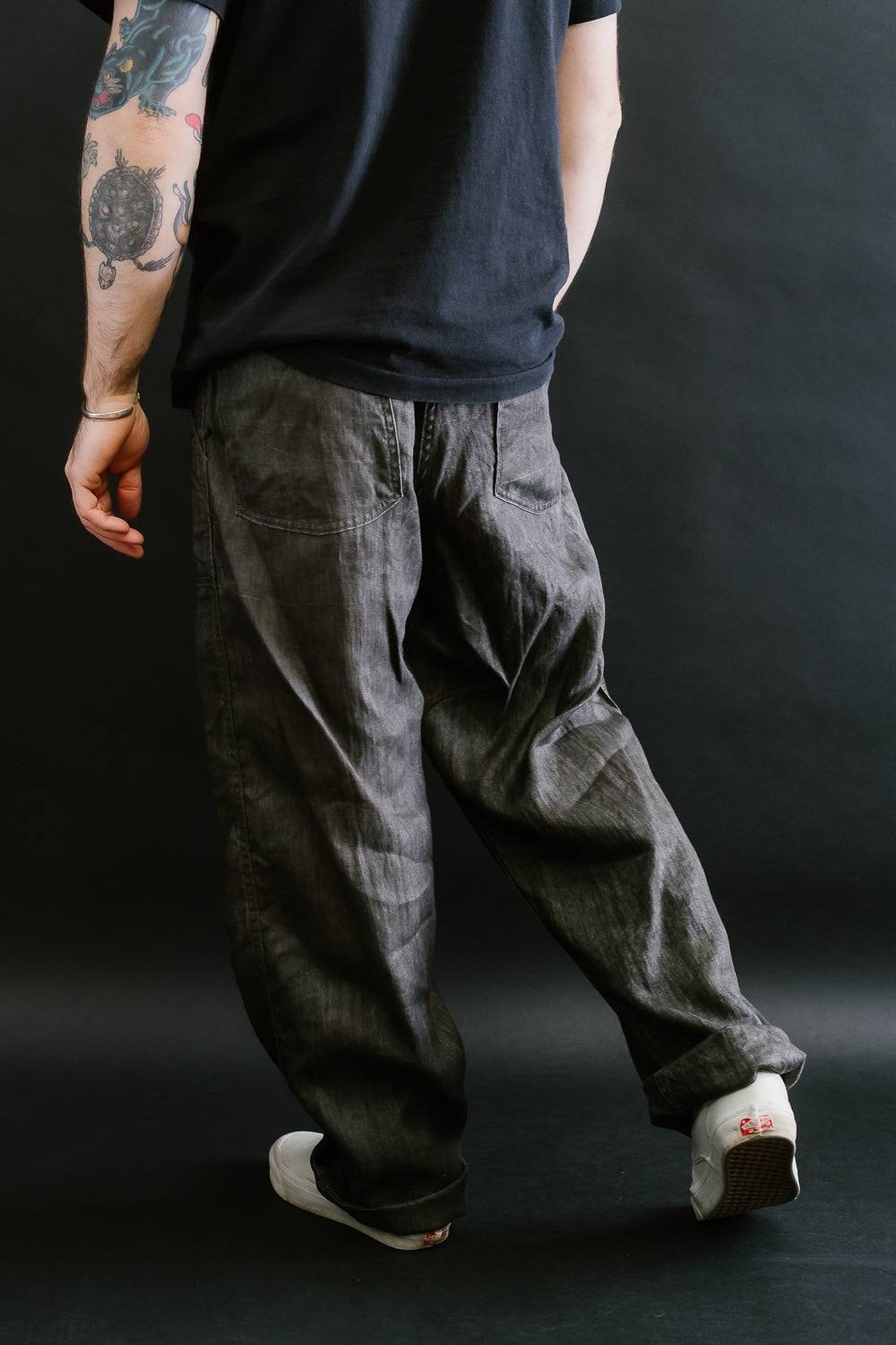 01-5103-60 - Linen Herringbone Fatigue Pants - Summer Fit - Sumi Dyed