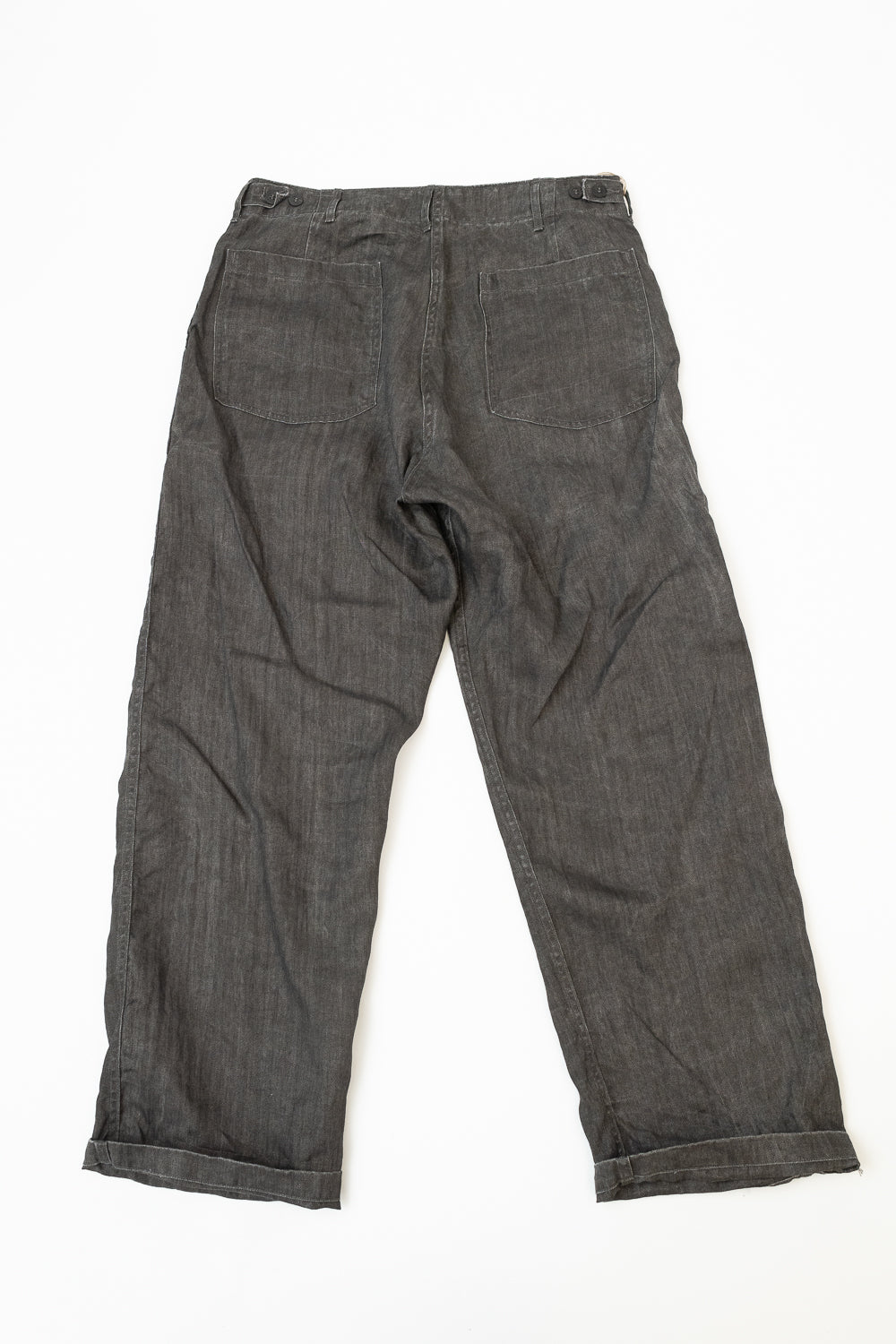 01-5103-60 - Linen Herringbone Fatigue Pants - Summer Fit - Sumi Dyed