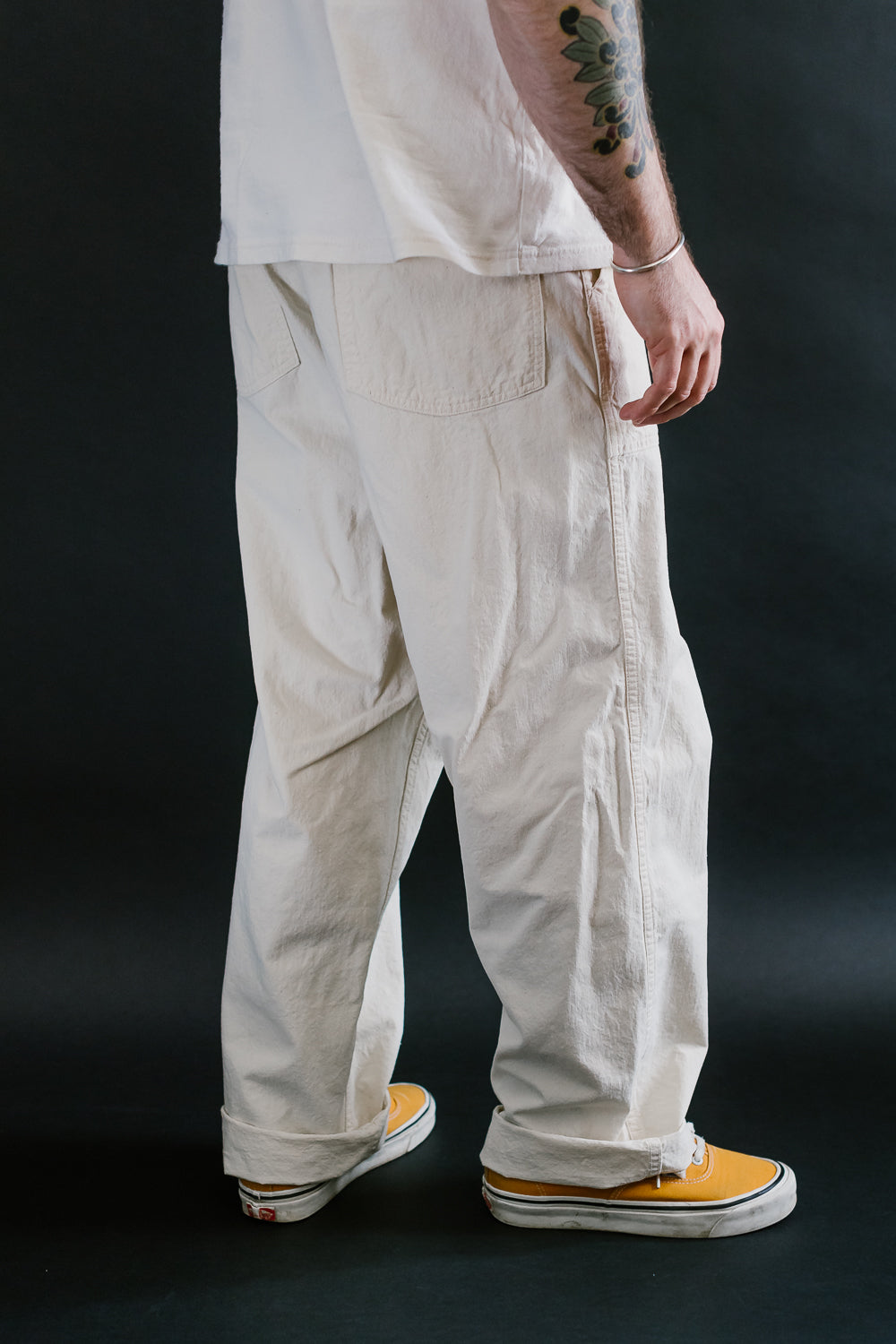 01-5103-66 - Napped Summer Fatigue Pants - Ecru