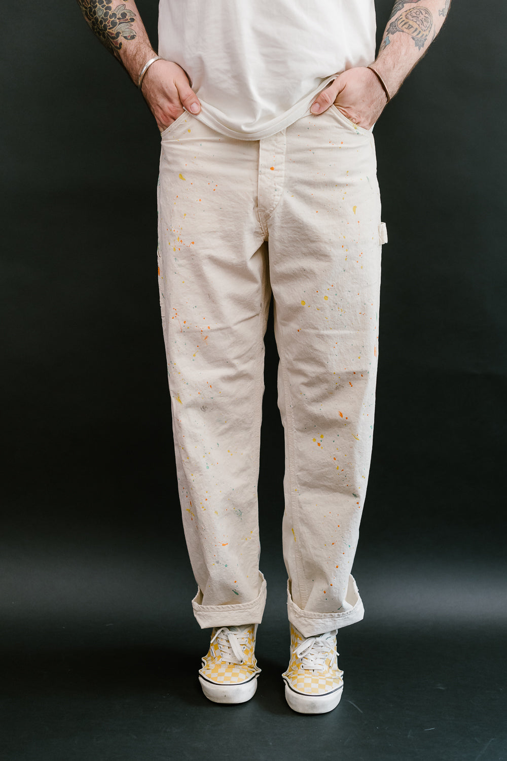 01-5120- P66 - Painters Pants Kinari Denim w/Paint - Ecru