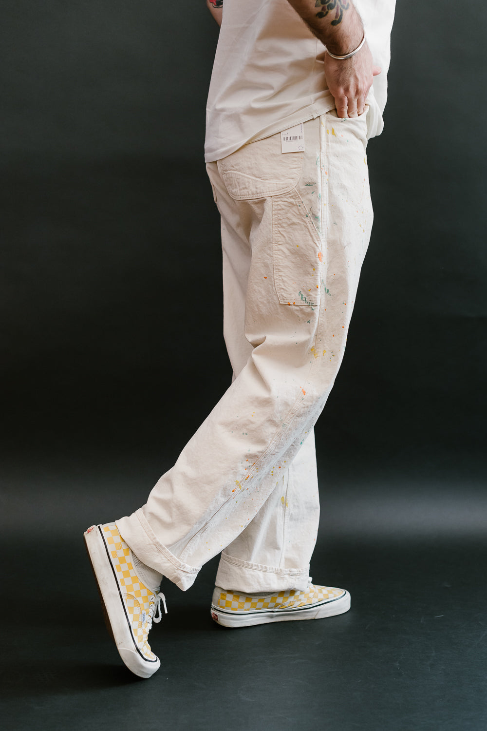 01-5120- P66 - Painters Pants Kinari Denim w/Paint - Ecru