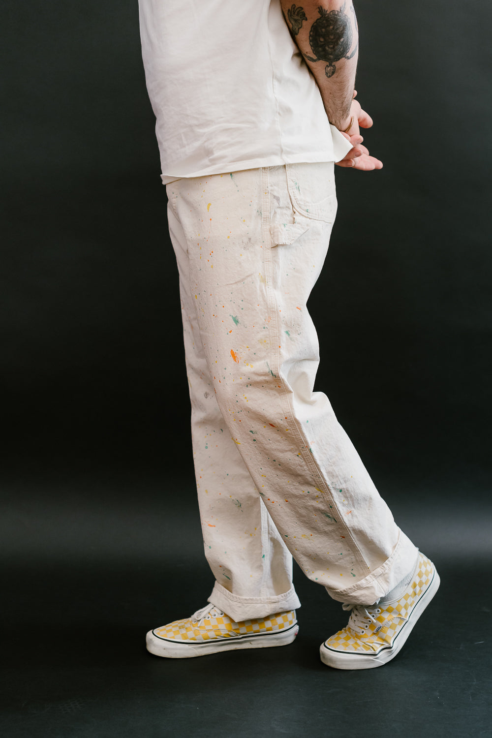 01-5120- P66 - Painters Pants Kinari Denim w/Paint - Ecru