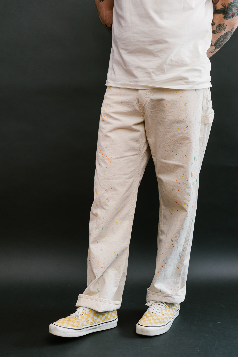 01-5120- P66 - Painters Pants Kinari Denim w/Paint - Ecru