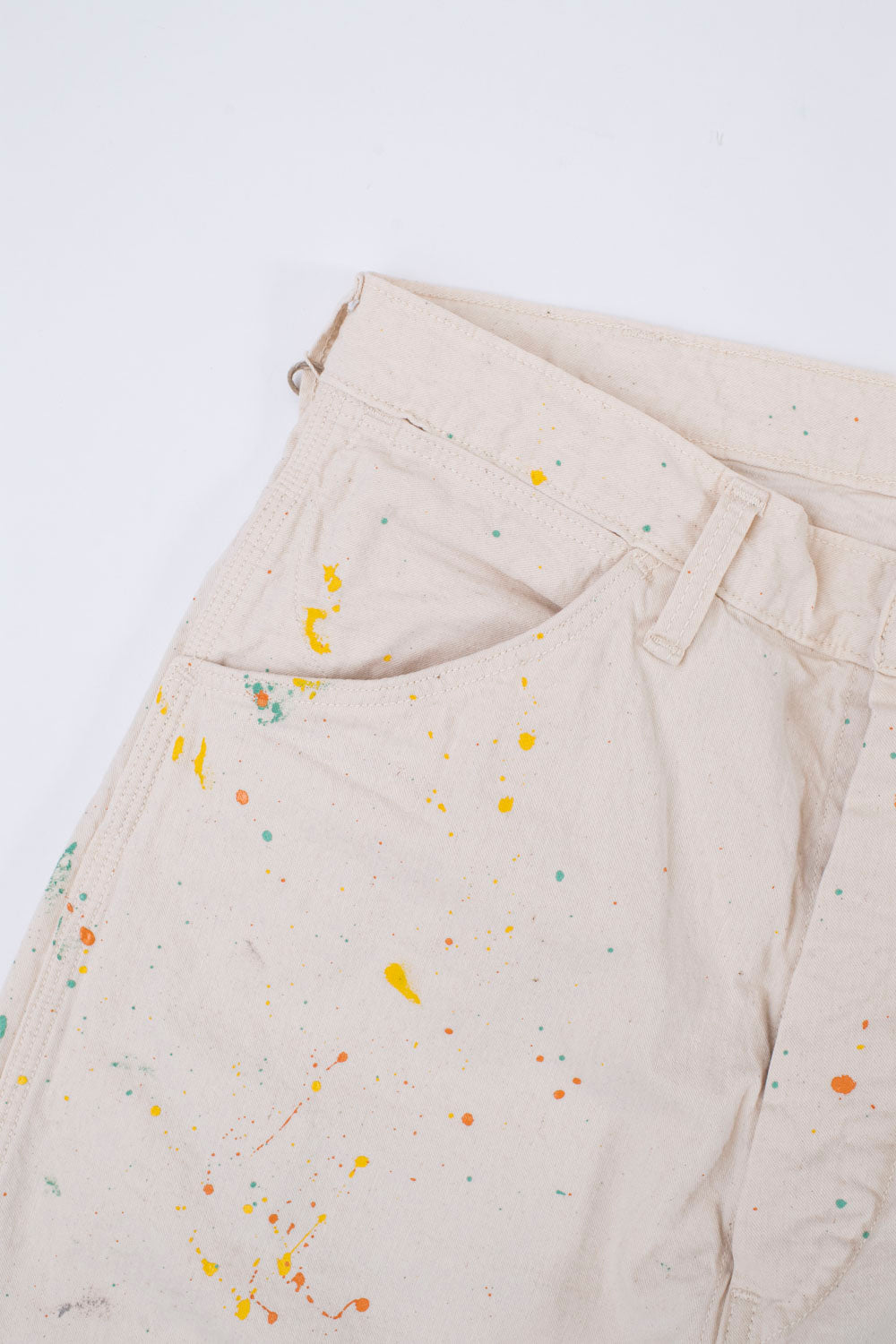 01-5120- P66 - Painters Pants Kinari Denim w/Paint - Ecru