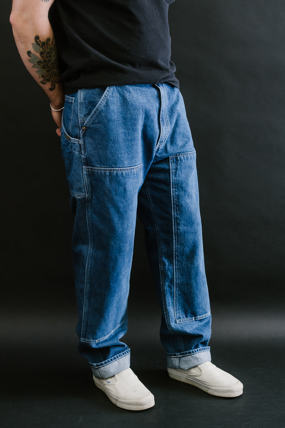 01-5129-86 - Double Knee Utility Denim Work Pants - 6-Month Wash