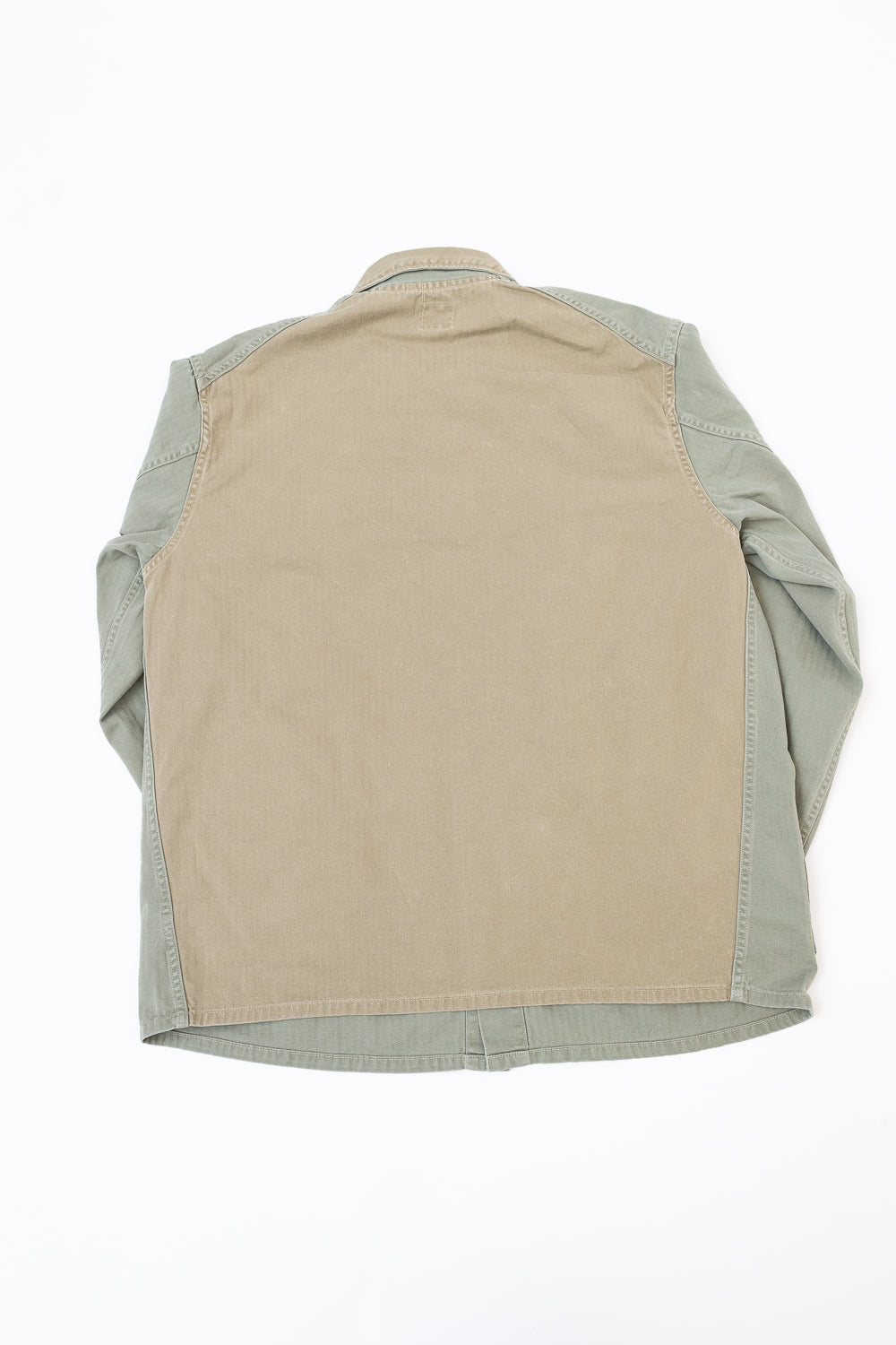 01-6120-16 - Utility Coverall Mismatched Herringbone - Washed Green