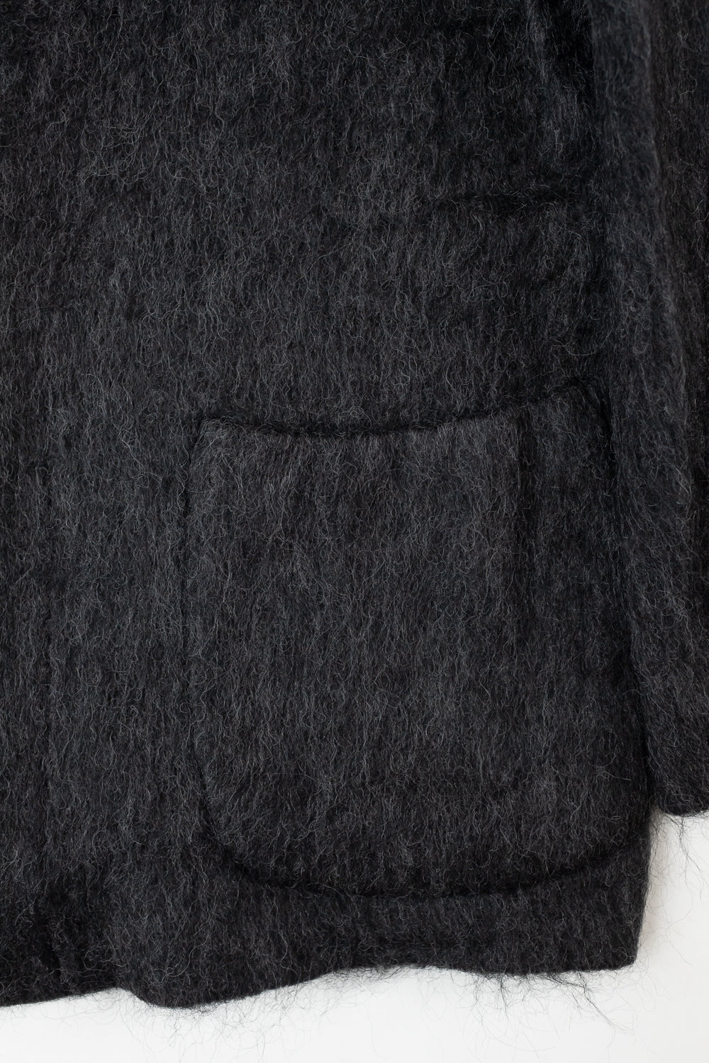 01-8037-50 - Mohair Cardigan - Charcoal Gray