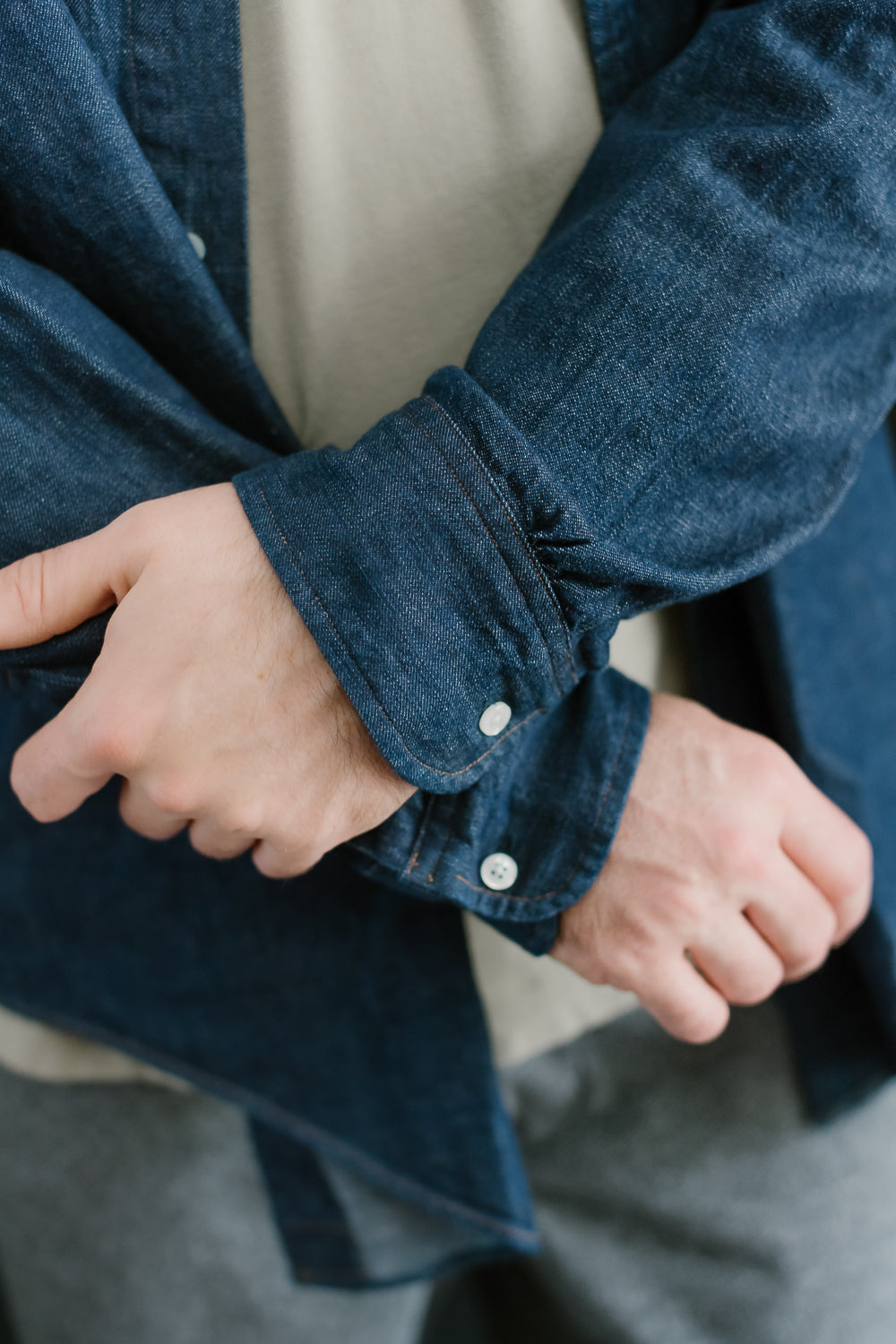 01-8112-81 - Button Down Denim Shirt - One Wash