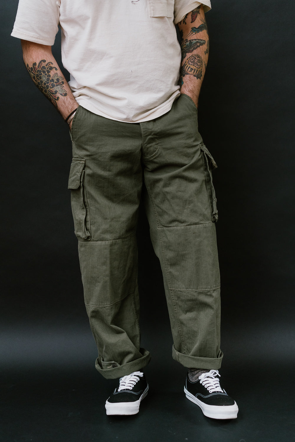 03-5247-76 - M-47 French Army Cargo Pants - Army Green