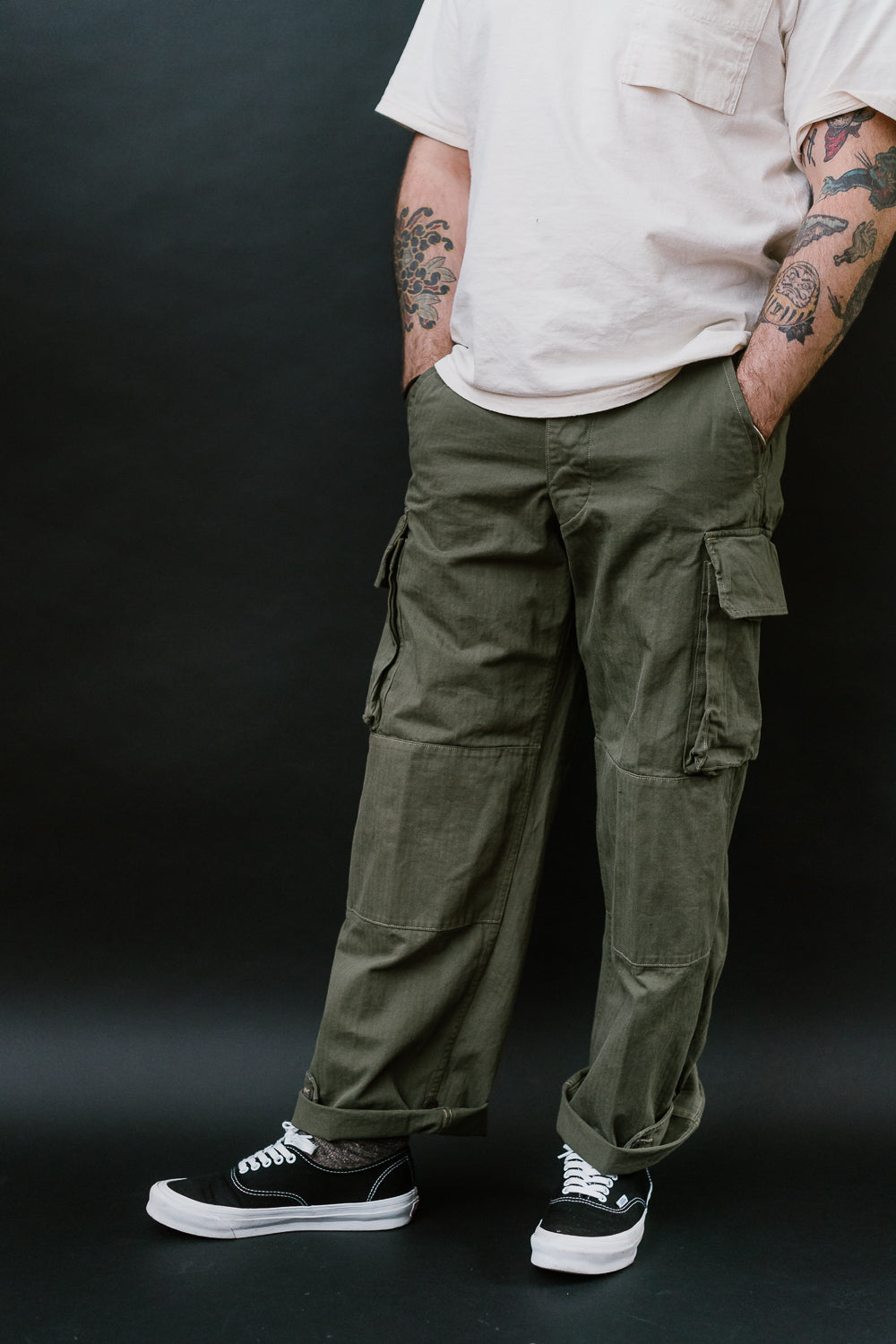 03-5247-76 - M-47 French Army Cargo Pants - Army Green