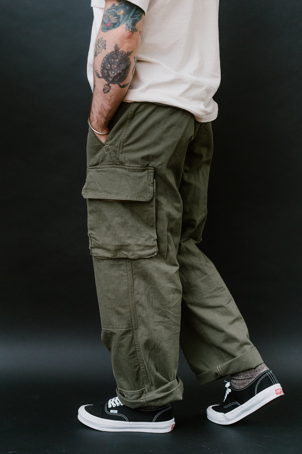 03-5247-76 - M-47 French Army Cargo Pants - Army Green