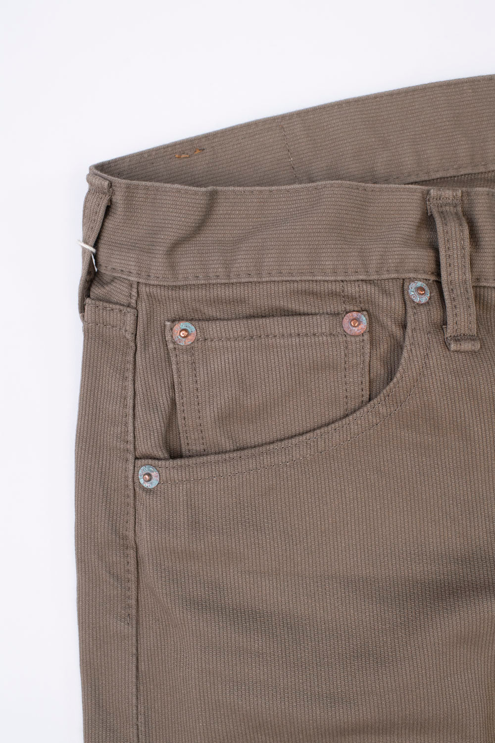 01-0107W-107 - Ivy Fit Pique Denim - Dusty Olive