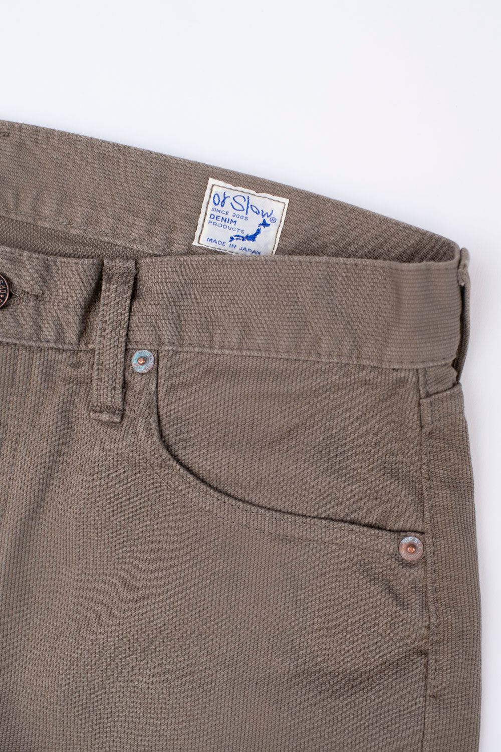 01-0107W-107 - Ivy Fit Pique Denim - Dusty Olive