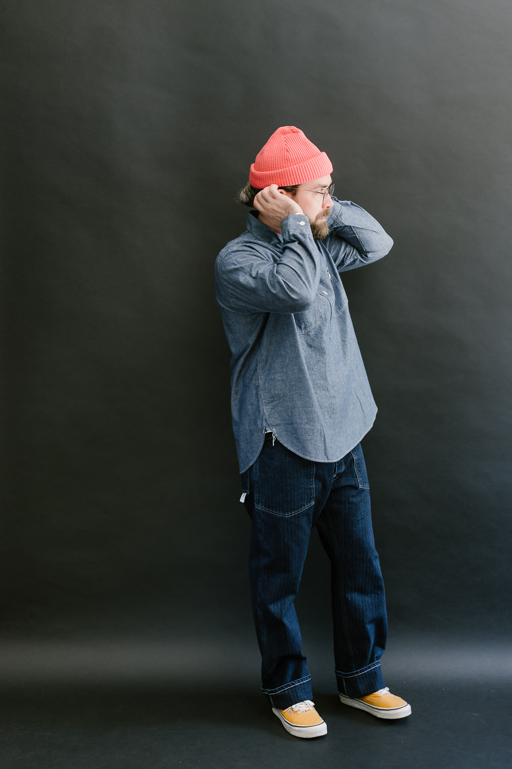 1301-HBI - Army Pants Herringbone Denim - Double Indigo