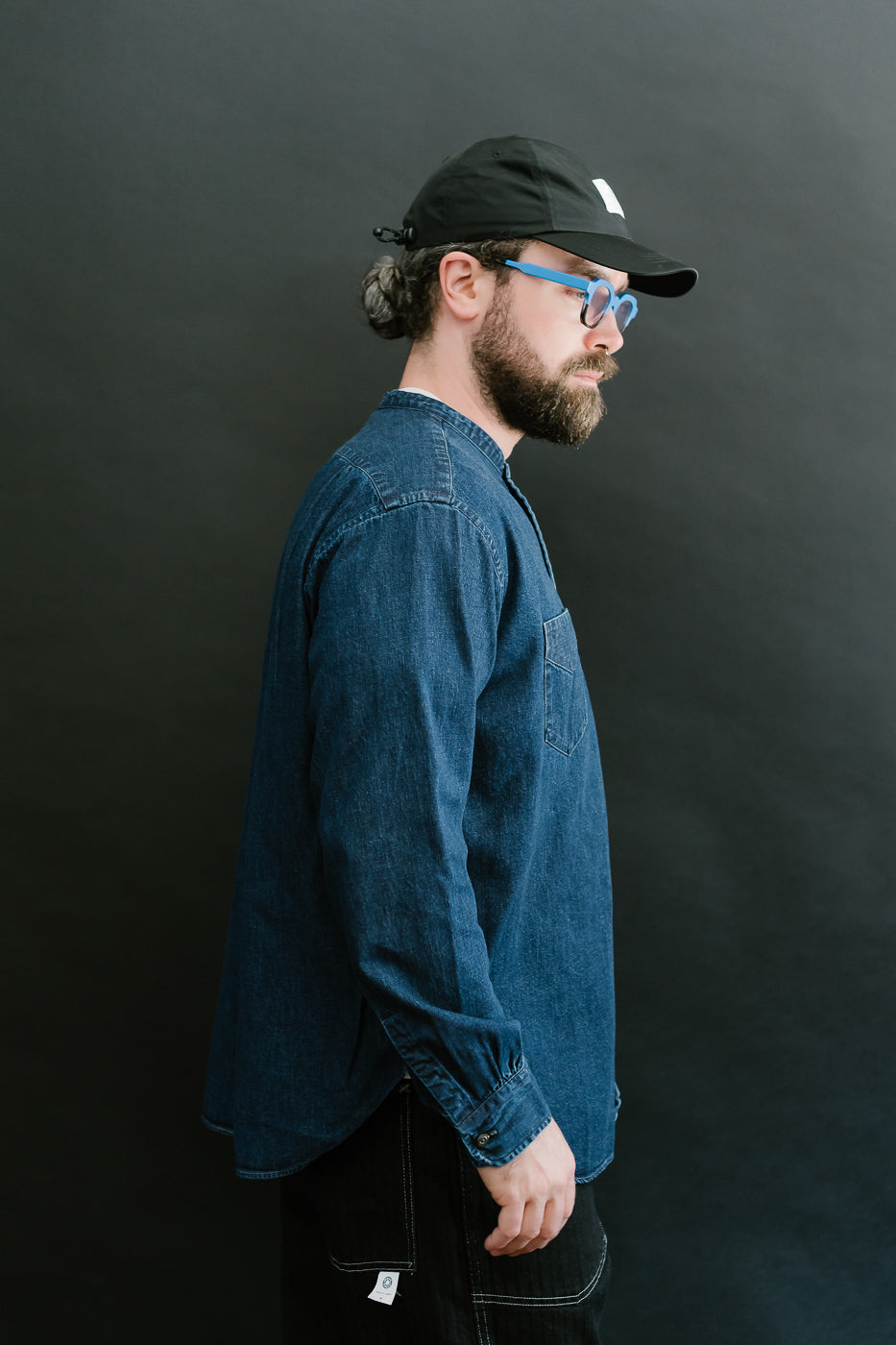 3220B-8DW - Neutra 5 Band Chambray - Deep Indigo