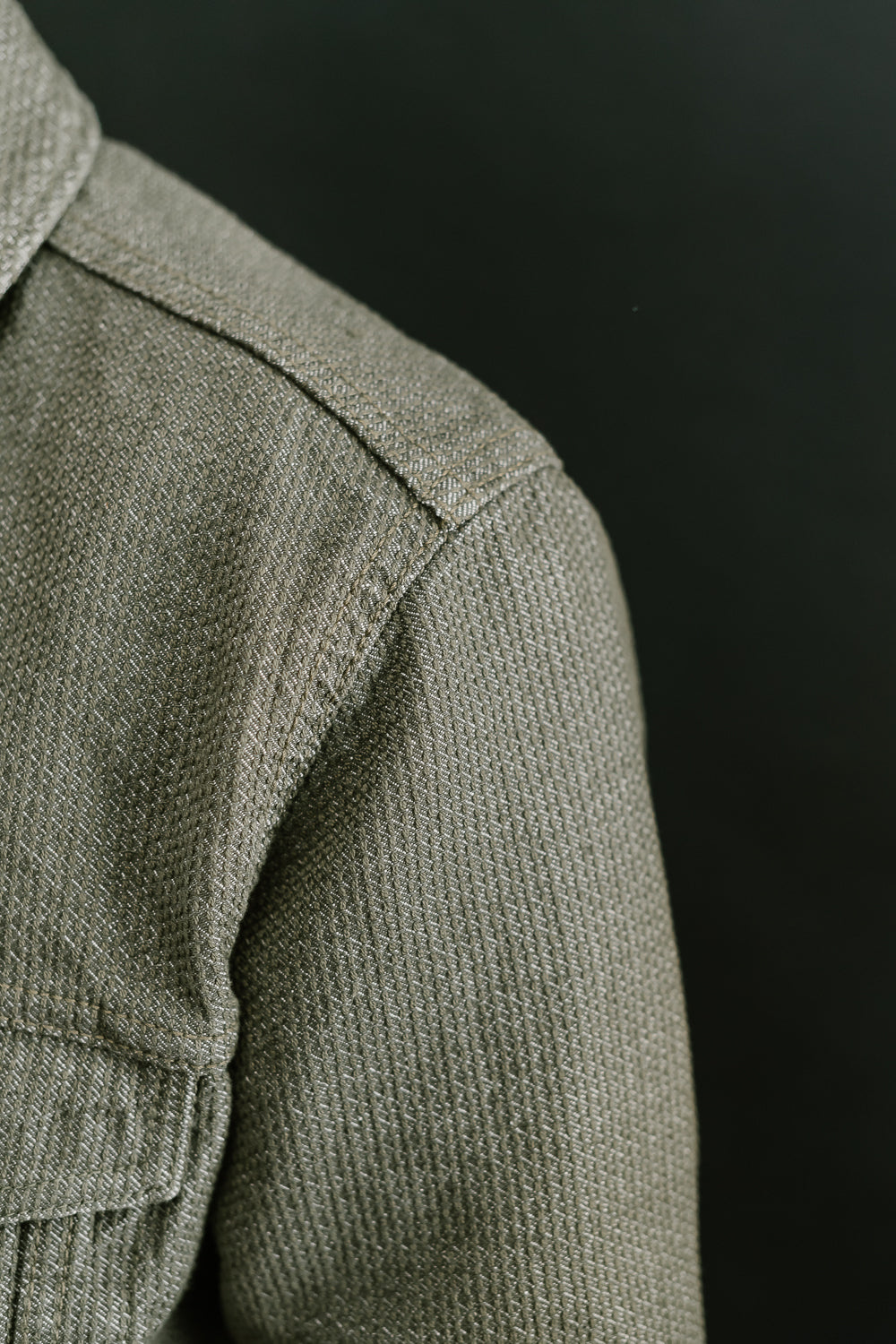 6118-OLV - Sashiko Type III Jacket - Olive