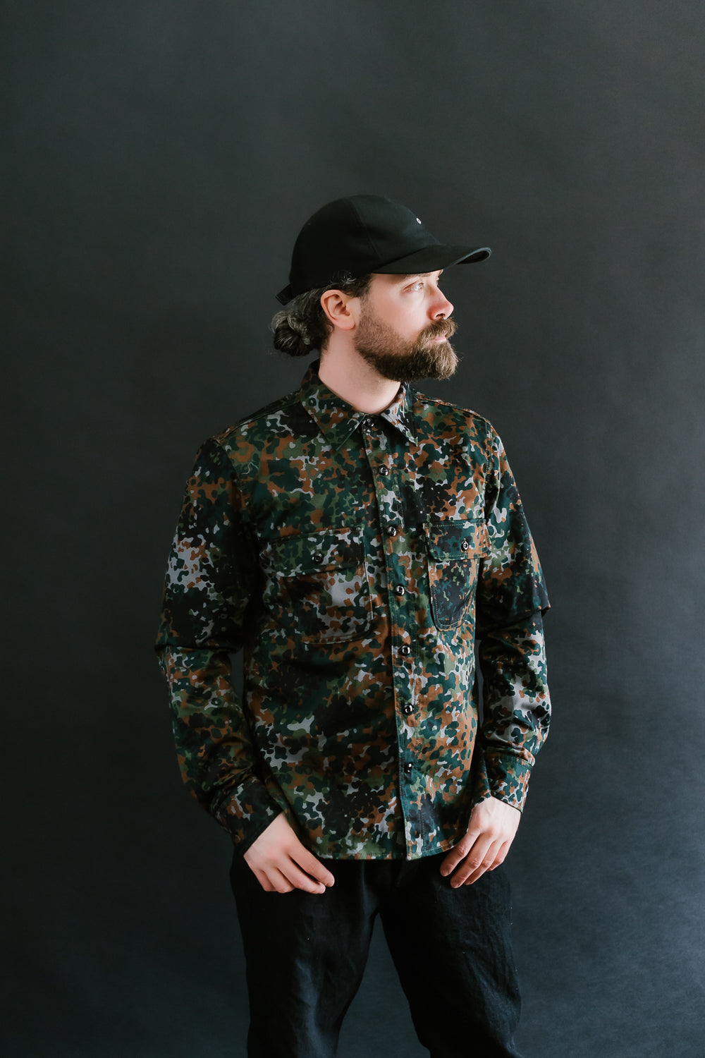 Field Shirt Diffusion Camo - Green, Black, Brown