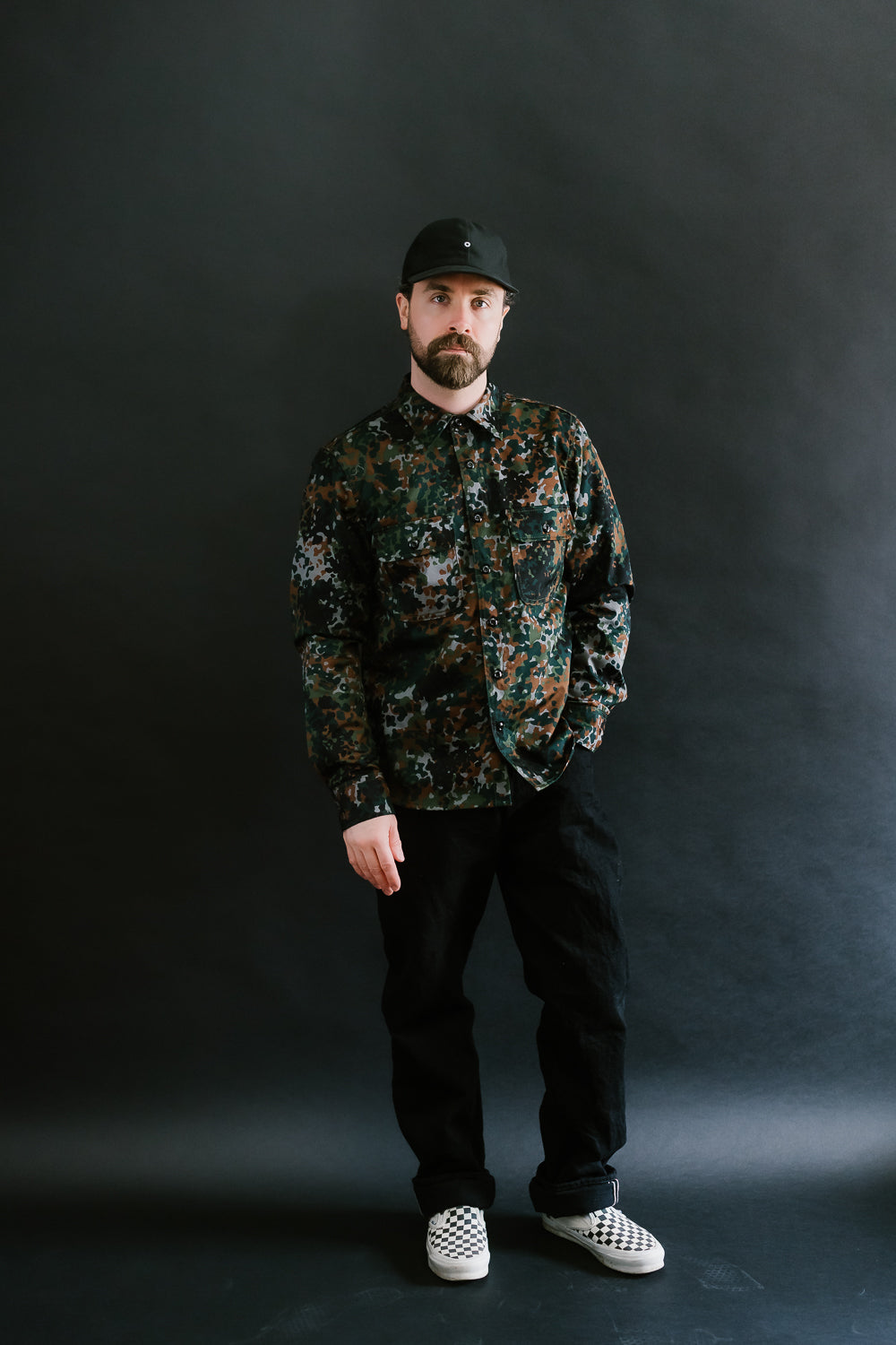 Field Shirt Diffusion Camo - Green, Black, Brown