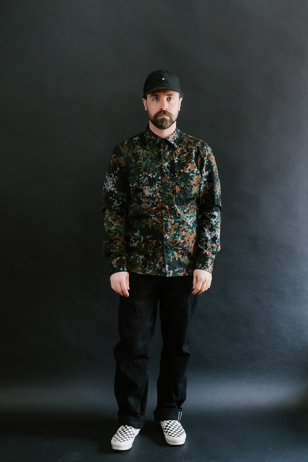 Field Shirt Diffusion Camo - Green, Black, Brown