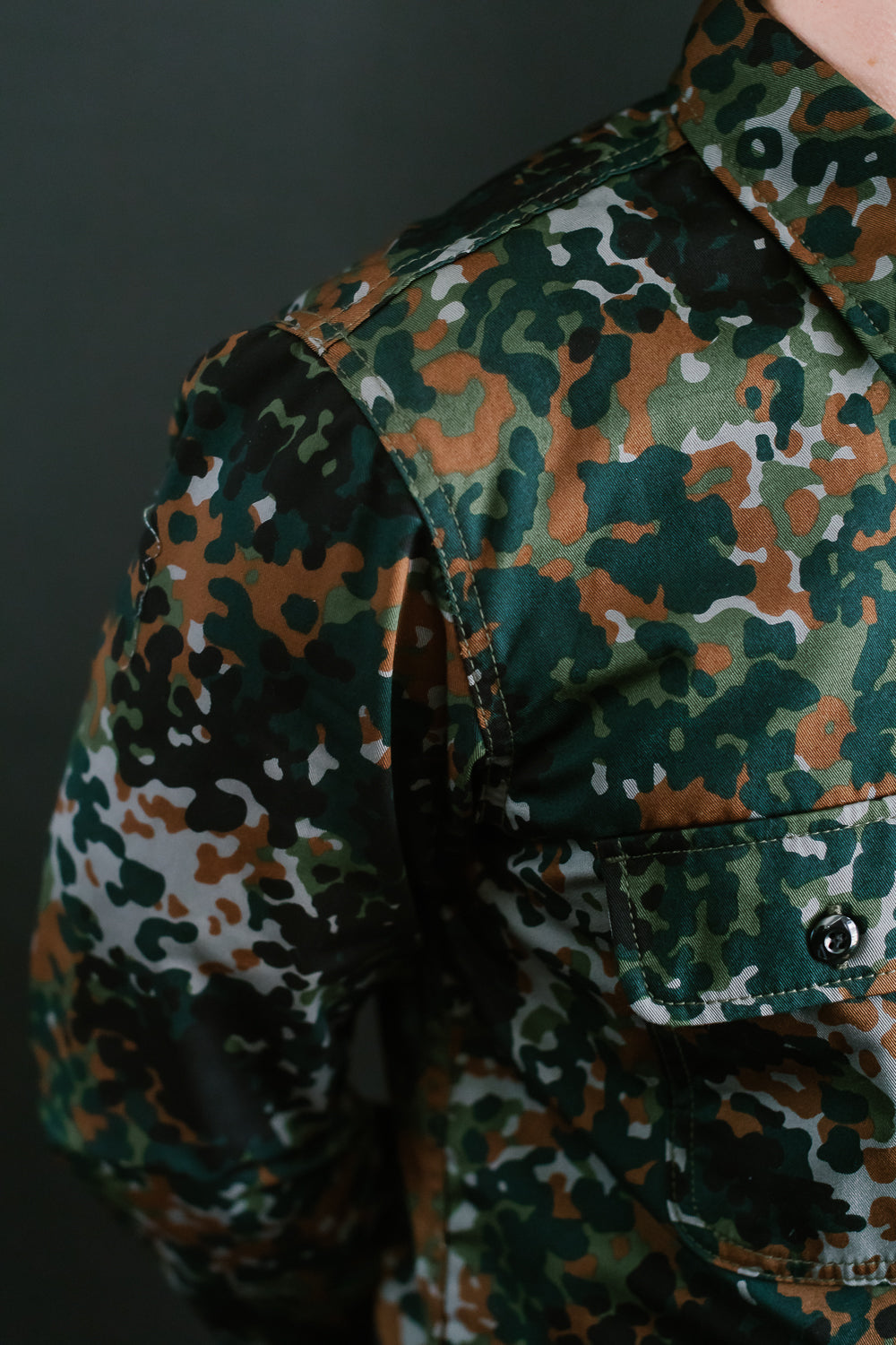 Field Shirt Diffusion Camo - Green, Black, Brown