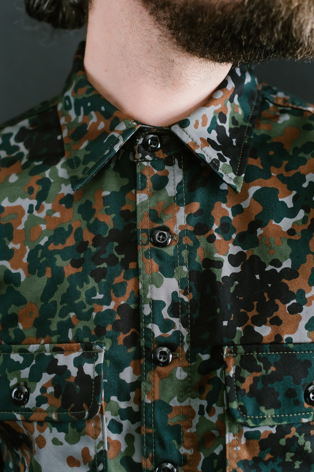 Field Shirt Diffusion Camo - Green, Black, Brown