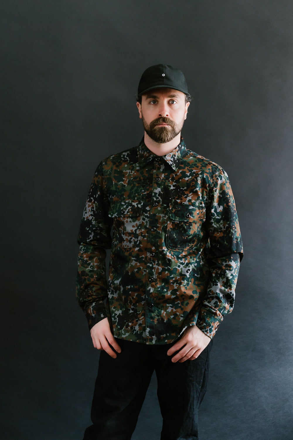 Field Shirt Diffusion Camo - Green, Black, Brown