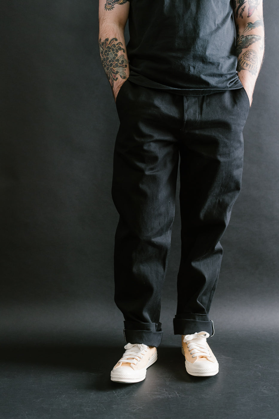 11oz Selvedge Officer Trouser High - Stealth